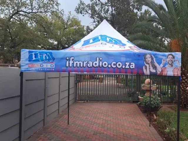 IFM 102.2 radio branded promotional gazebo