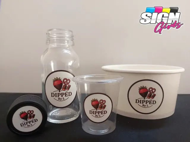 Branded cups, jars and packaging for Dipped By L