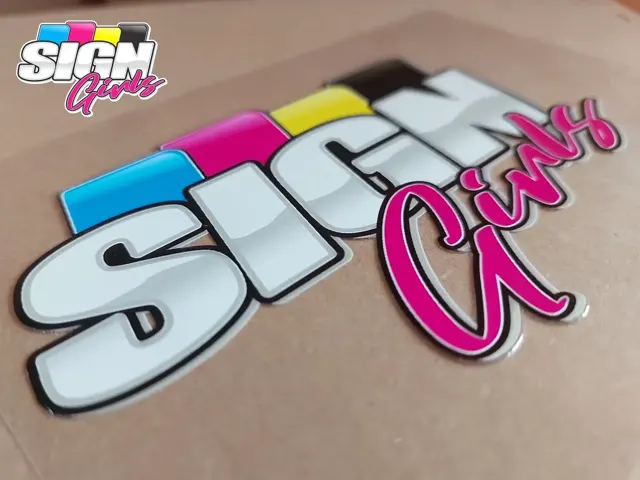 Printed Sign Girls logo sticker